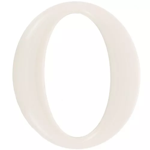 Eslabón acrílico oval 39x34 mm - Marfil x1
