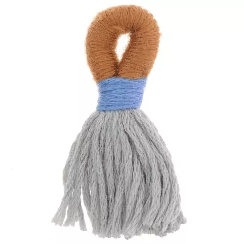 Pompón grande de algodón con lazo 43 mm - Gris - Camel x1