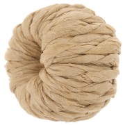 Cuenta redonda imitación rafia 15 mm - Natural x1