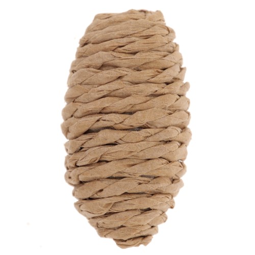 Cuenta de rafia imitación aceituna 28x16 mm pretaladrada - Natural x1