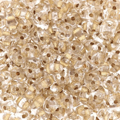 SuperDuo 2,5x5 mm - Cristal dorado x10g