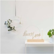 Círculo de metal desnudo con cruz 25 cm - atrapasueños y sistema para colgar - Blanco mate