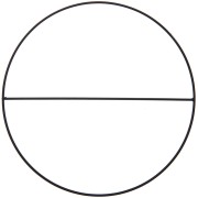 Círculo de metal desnudo con cruz 25 cm - atrapasueños y suspensión - Negro mate