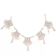 Juego de 10 cuentas de madera en bruto redondas de 19 mm con agujero grande para macramé - Natural