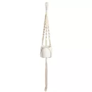 Juego de 8 cuentas tubulares de madera bruta de 17 mm con agujero grande para macramé - Natural