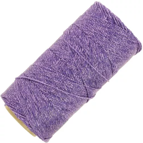 Bobina de hilo encerado Linhasita - micro macramé 1,2 mm Violeta metalizado (Purpura) x135m