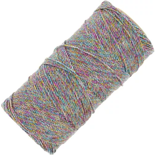 Bobina de hilo encerado Linhasita - micro macramé 1,2 mm - Multicolor (Multicor) x135m