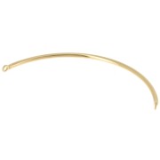Entrepieza media pulsera alambre redondo 49x1,4 mm - 2 anillas - Chapado de oro 3 micras x1|raw }}