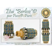 Cuentas de vidrio Piros® by Puca® 2x5 mm - Blue Iris x10g