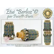 Cuentas de vidrio Piros® by Puca® 2x5 mm - Blue Iris x10g