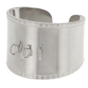 Anillo ancho ajustable - 3 anillos abiertos - S.52 a 58 - Acero inoxidable 316L x1|raw }}