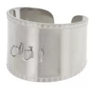 Anillo ancho ajustable - 3 anillos abiertos - S.52 a 58 - Acero inoxidable 316L x1