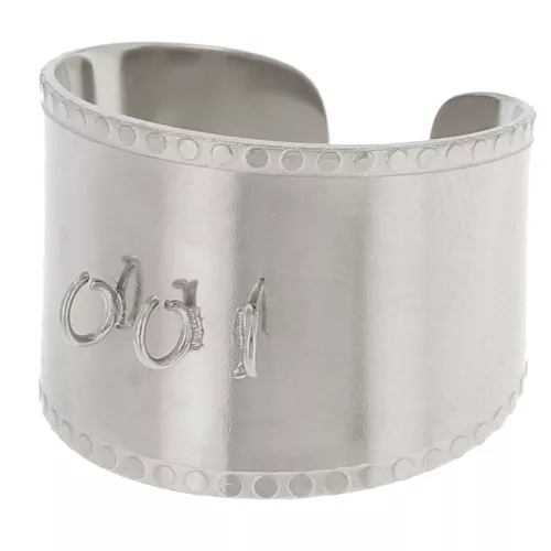 Anillo ancho ajustable - 3 anillos abiertos - S.52 a 58 - Acero inoxidable 316L x1