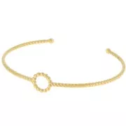 Pulsera brazalete - Ajustable 10x155 mm - Acero inoxidable 304L Dorado