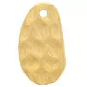 Colgante ovalado irregular martillado 15x9 mm - Acero inoxidable 316L doradox1