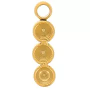 Barra 11x3 mm para cabujón 2,2 mm - Acero inoxidable304L Dorado x1