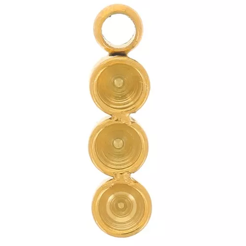Barra 11x3 mm para cabujón 2,2 mm - Acero inoxidable304L Dorado x1