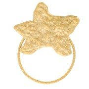 Colgante martillado estrella de mar y círculo de diamantes 29x23 mm - Acero inoxidable304L Dorado|raw }}