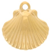Dije de concha 16x15 mm - Acero inoxidable 304 Dorado x1