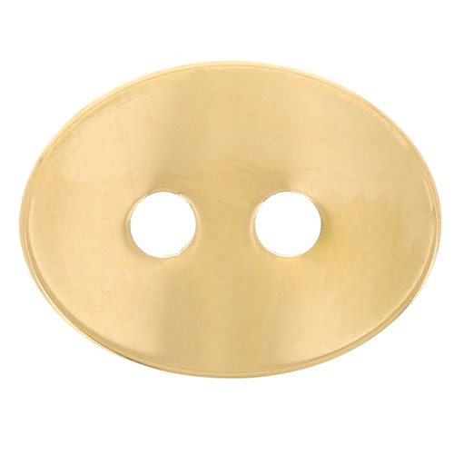 Separador de pomo ovalado curvado 14x11mm - Acero inoxidable304L Dorado x1
