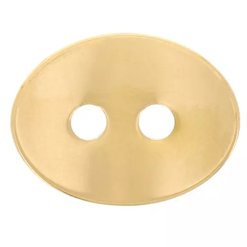 Separador de pomo ovalado curvado 14x11mm - Acero inoxidable304L Dorado x1