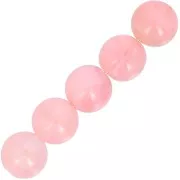 Cuentas de resina transparente 6 mm - Rosa jaspeado x20
