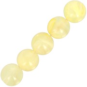 Perlas de resina transparente 6 mm - Amarillo claro jaspeado x20|raw }}