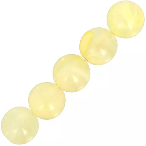 Perles Magnétiques Hématite 8mm – Lot 20 Pièces, Forme Tube Jaune Pastel Hexagonal