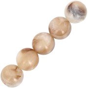 Cuentas de resina opaca 6 mm - Beige - Marrón jaspeado x20|raw }}