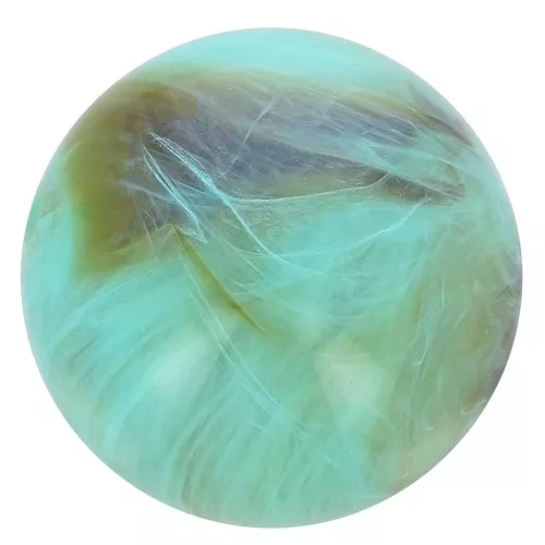 Cuentas de resina opaca 8 mm - Turquesa jaspeada x10