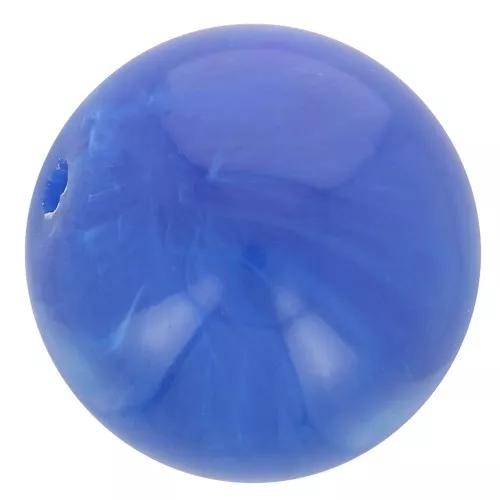 Cuentas de resina opaca 8 mm - Azul real jaspeado x10