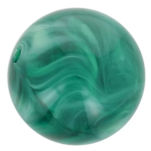 Cuenta de resina transparente 10 mm - Botella verde jaspeado x8