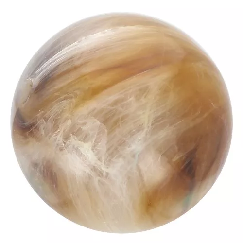 Cuenta de resina opaca 10 mm - Beige - Marrón jaspeado x8