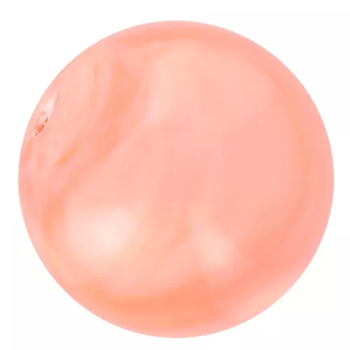 Cuenta de resina opaca 10 mm - Coral jaspeado x8