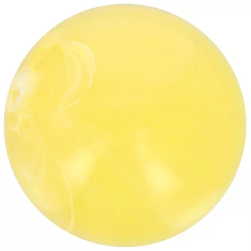 Cuenta de resina transparente 12 mm - Amarillo claro jaspeado x6