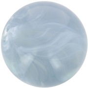 Cuenta de resina transparente 12 mm - Azul gris jaspeado x6