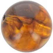 ámbar - Perle en résine translucide 12 mm - Ambre marbré x6 Perle en résine translucide 12 mm - Ambre marbré x6