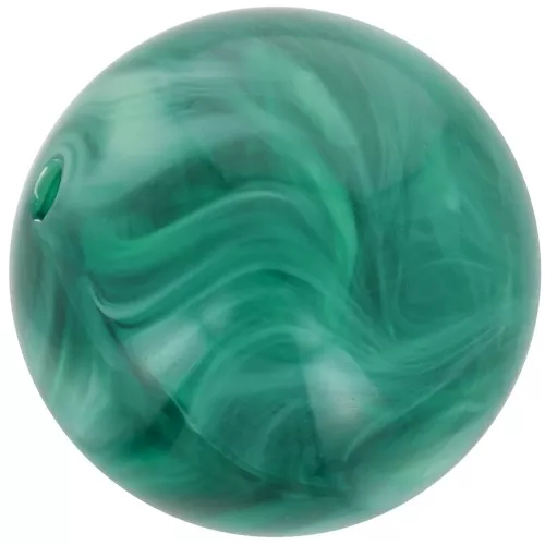 Cuenta de resina transparente 12 mm - Verde botella jaspeado x6