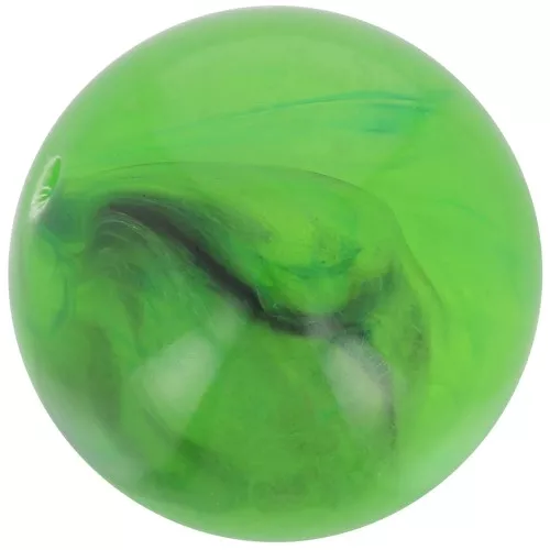 Cuenta de resina transparente 12 mm - Verde jaspeado x6
