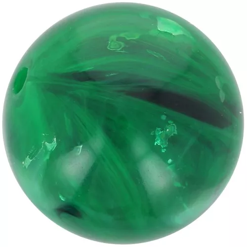 Cuenta de resina transparente 12 mm - Verde oscuro jaspeado x6