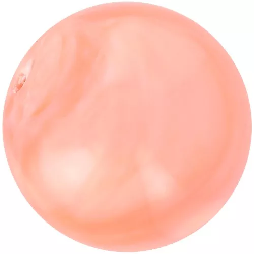 Cuenta de resina opaca 12 mm - Coral jaspeado x6