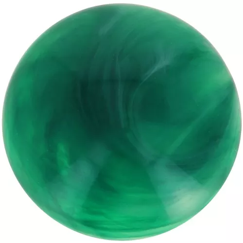 Cabujón redondo de 14 mm en resina transparente - Verde botella jaspeado x1