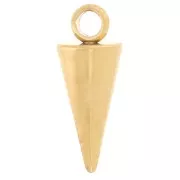 Dije de cono - pala 12,5x5 mm - acero inoxidable304L Dorado x1