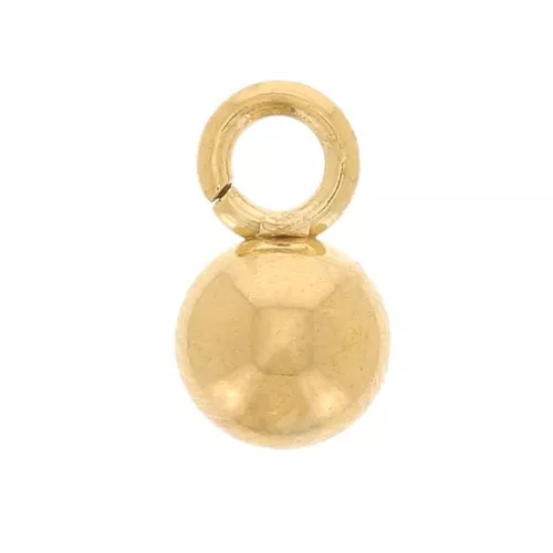 Mini bolas 4 mm - Acero inoxidable 304L dorado x10