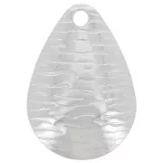 Colgante gota estriada 16x11 mm - Acero inoxidable 304L x1