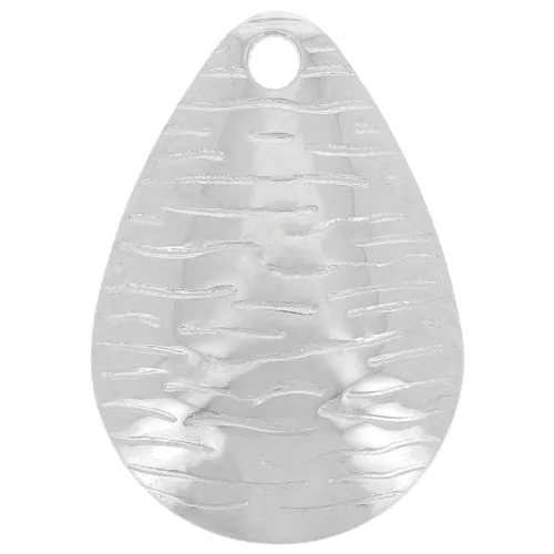 Colgante gota estriada 16x11 mm - Acero inoxidable 304L x1
