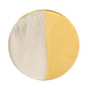 Elemento adhesivo redondo de 7,5 mm - Motivo sol - Acero inoxidable 304L Oro x1