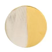 Elemento adhesivo redondo de 7,5 mm - Motivo sol - Acero inoxidable 304L Oro x1