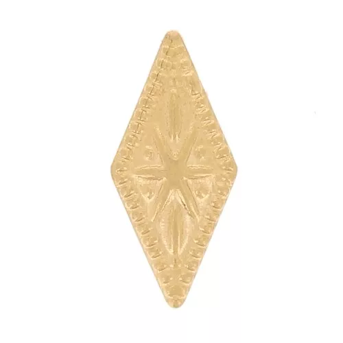 Elemento romboidal encolado de 8x4 mm - Acero inoxidable 304L Gold x1