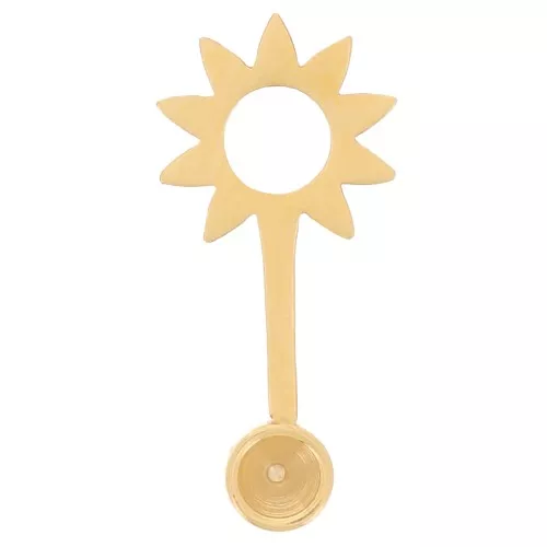 Colgante sunburst de 14x6,5 mm para cabujón de 2,2 mm - Acero inoxidable 316L doradox1